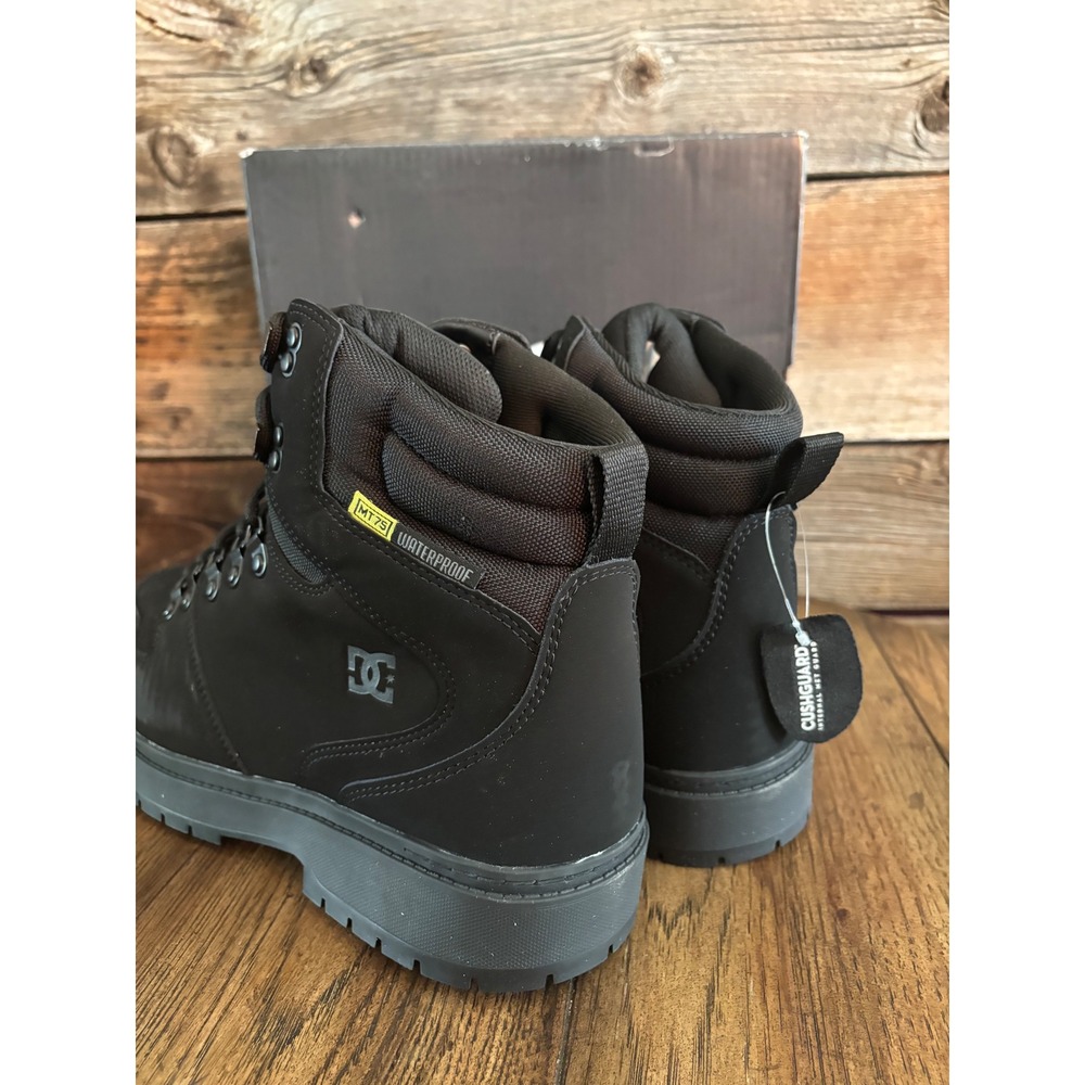 DC Peary TRWork Mens 11.5 M Waterproof Composite Toe Met Guard Work Boots Black - Picture 5 of 7